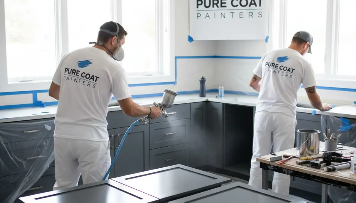 Professional cabinet painting service in Vancouver, WA kitchen by expert local house painters