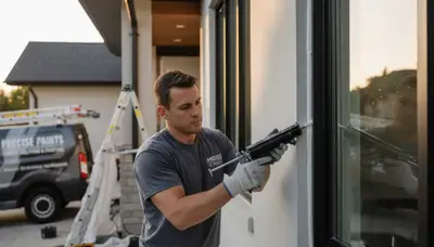 Professional caulking and sealing on a Vancouver WA home exterior by local painting contractors