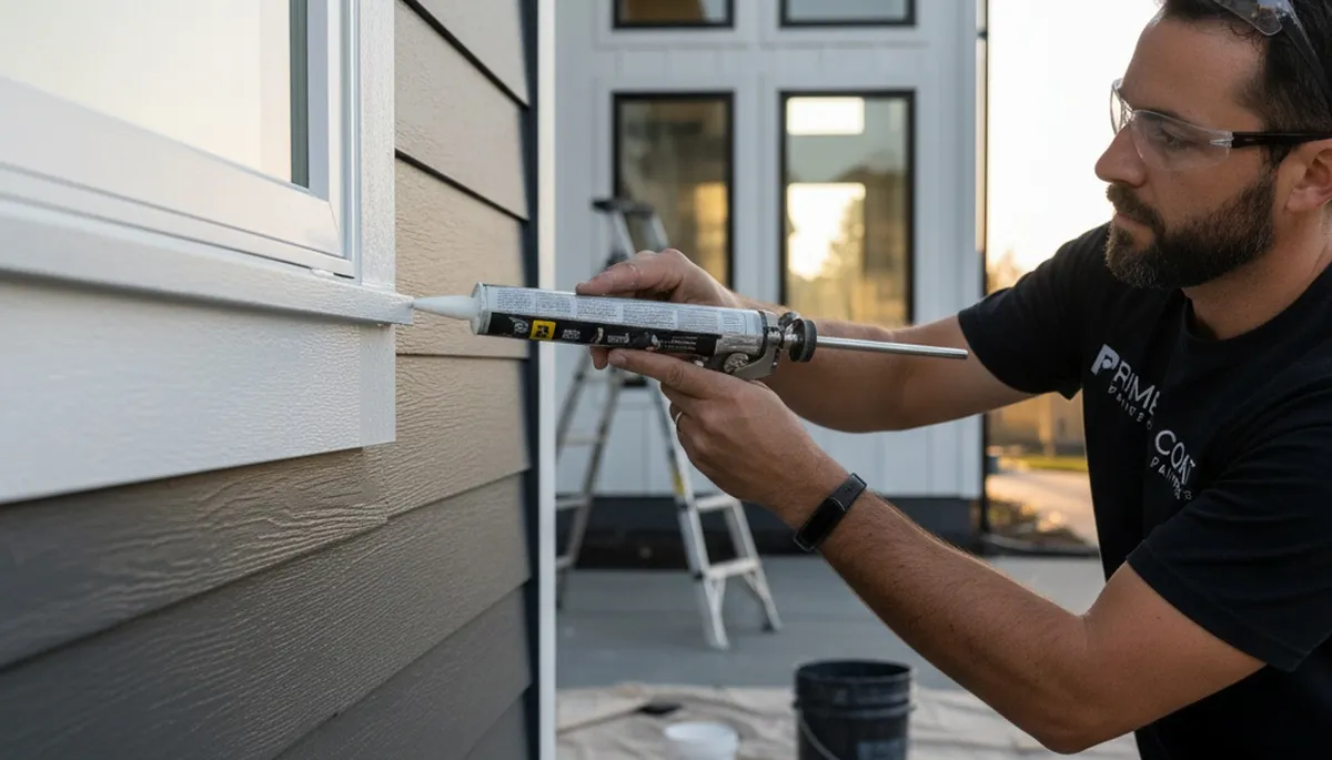 Professional caulking and sealing on Vancouver WA home exterior by expert house painters
