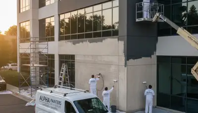 Professional commercial painters in Vancouver WA applying durable exterior coatings for local businesses