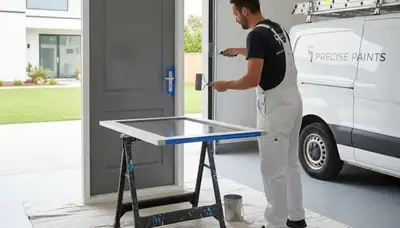 Professional door painting service in Vancouver, WA by expert house painters enhancing curb appeal