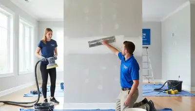 Professional drywall repair and wall restoration in Vancouver, WA home interior by expert painters