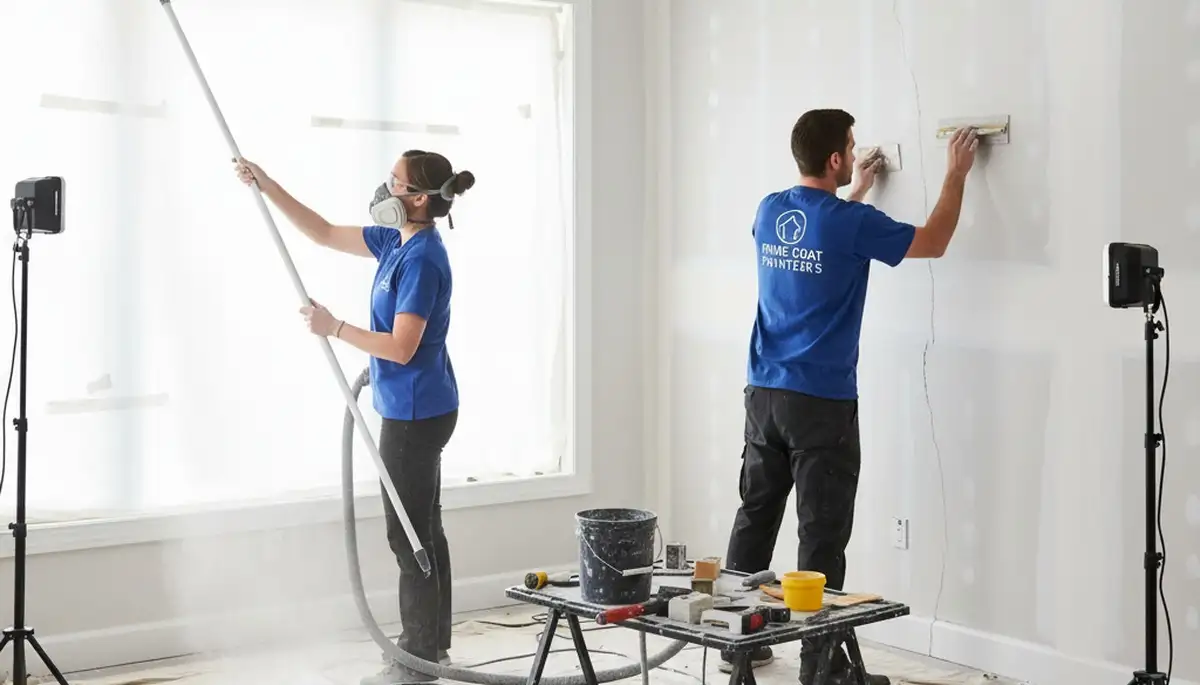 Professional drywall repair and wall restoration in Vancouver, WA home interior by expert painters