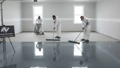 Epoxy garage floor coating in Vancouver, WA providing durable, moisture-resistant finish