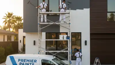 Professional exterior house painters in Vancouver WA applying weather-resistant paint finish
