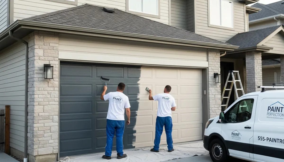 Professional garage door painting in Vancouver WA enhancing curb appeal and weather protection