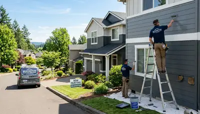 Professional house painters in Vancouver WA enhancing home exterior with expert painting services