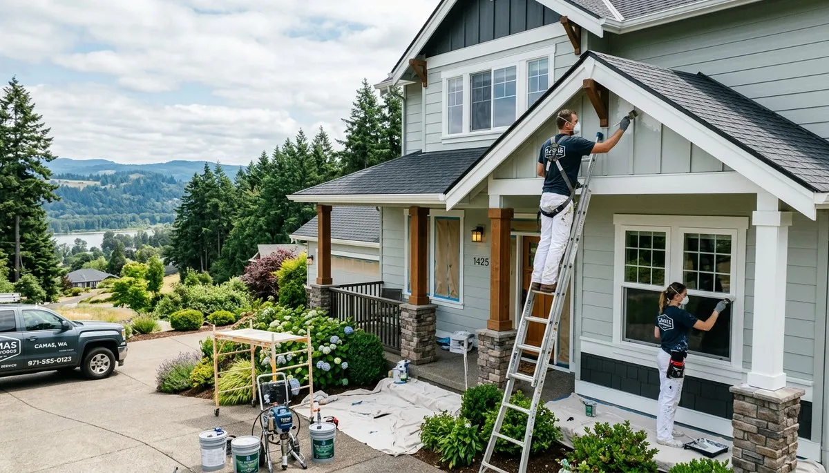 Professional house painters in Vancouver WA providing expert residential exterior painting services