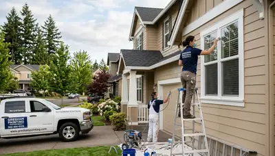 Professional house painters in Vancouver WA improving home exterior with expert painting services