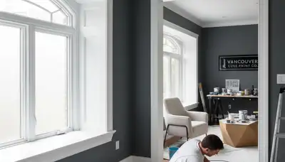 Professional interior trim painting with crisp lines in a Vancouver, WA home by expert house painters