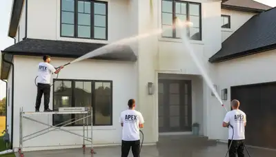 Professional pressure washing siding and driveway in Vancouver, WA by expert house painters