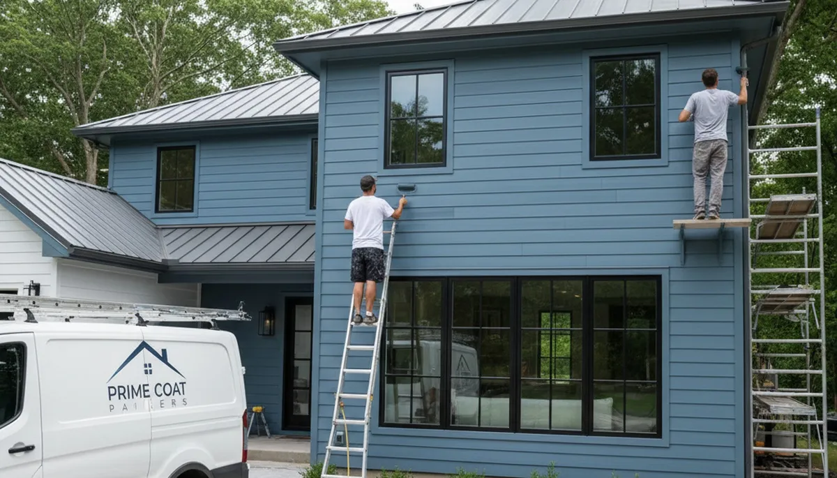 Professional siding painting on home exterior in Vancouver, WA for durable weather protection