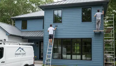 Professional siding painting on home exterior in Vancouver, WA for durable weather protection
