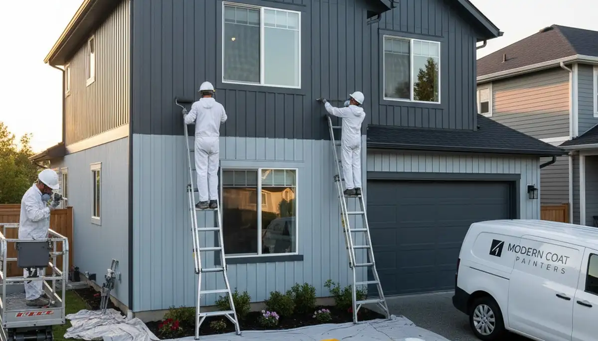 Professional siding painting on a Vancouver WA home exterior with durable weatherproof finish