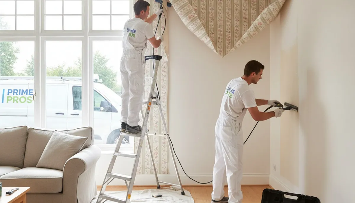 Professional wallpaper removal and wall prep by house painters in Vancouver, WA