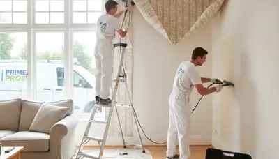Professional wallpaper removal and wall prep by house painters in Vancouver, WA