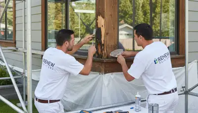 Wood rot repair on home exterior by professional painters in Vancouver, WA