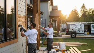 Professional wood rot repair on home siding in Vancouver, WA by expert house painting contractors