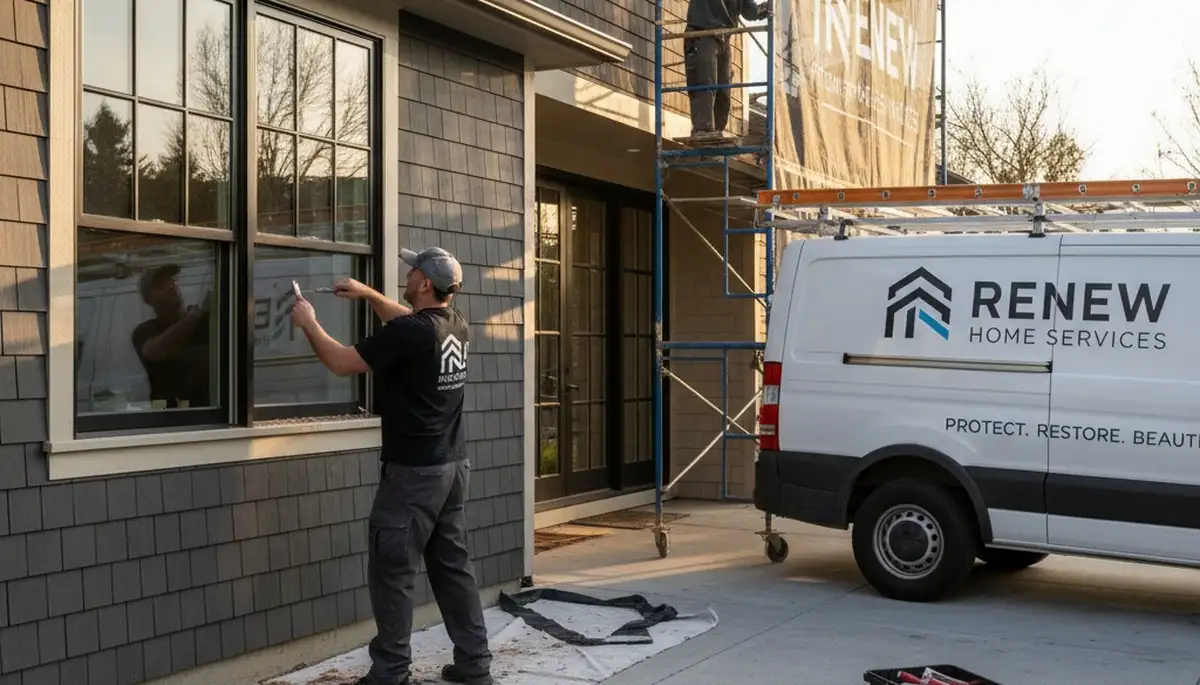 Professional wood rot repair on home siding in Vancouver, WA by expert house painting contractors